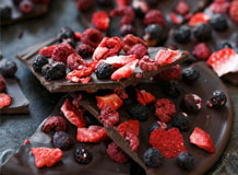 Chocolat noir aux framboises