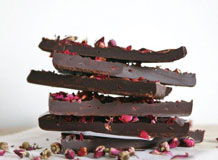 Chocolat noir à la rose